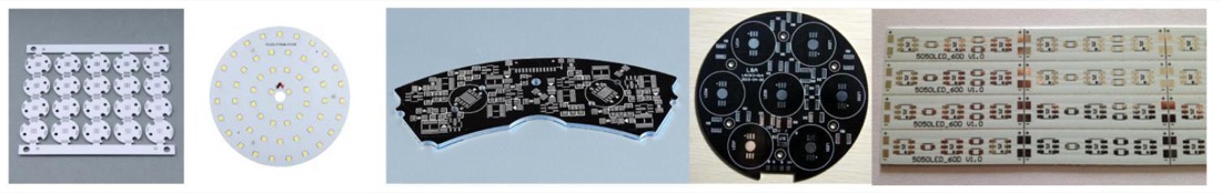 激光切割样品：铝基板、圆形LED板、异形MCPCB、LED灯条板